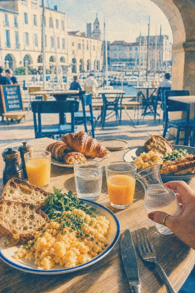 Brunch la rochelle : terrasse café vue mer au Vieux-Port