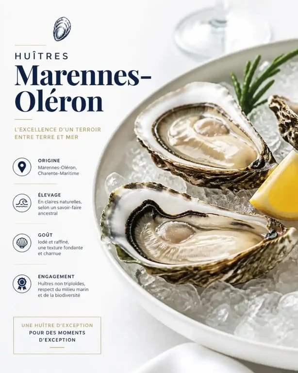 Gastronomie locale et huîtres de Marennes-Oléron pour le réveillon à La Rochelle
