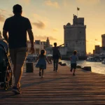 La Rochelle en famille : Vieux-Port avec poussette et enfants