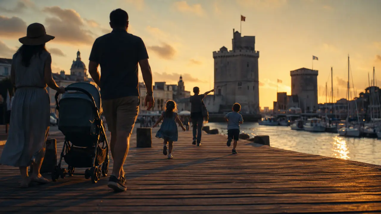 La Rochelle en famille : Vieux-Port avec poussette et enfants