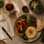 La Rochelle vegetarian restaurants à Vieux Port : assiette végétarienne et salade