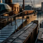 Musée mer marine à La Rochelle : navire à quai et passerelle