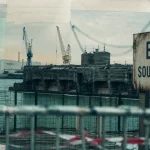 Peut on visiter la base sous marine de la rochelle : vue depuis le quai et grillage industriel