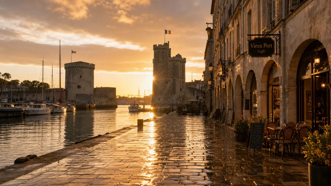 Que faire la Rochelle : Vieux Port et tours au golden hour