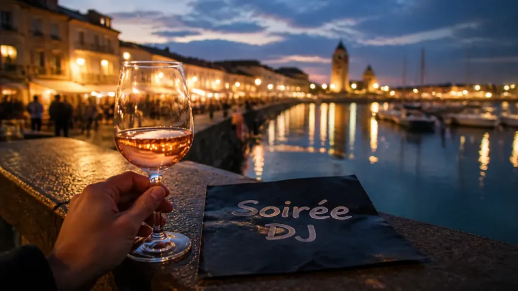 Que faire le soir à La Rochelle : verre rosé au Vieux-Port pour la soirée DJ