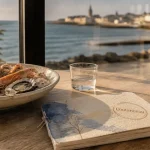 Restaurants coutanceau la rochelle : table fruits de mer près de l’océan