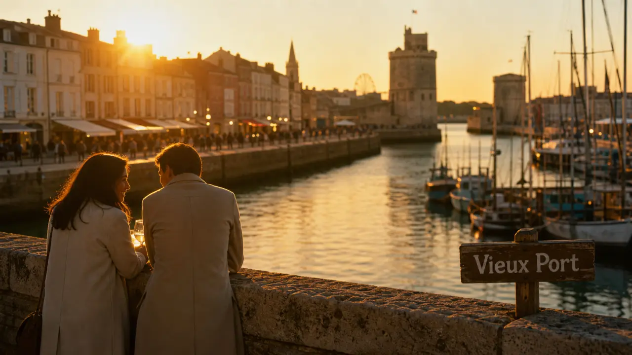 Week end la rochelle en amoureux : Vieux Port au coucher du soleil