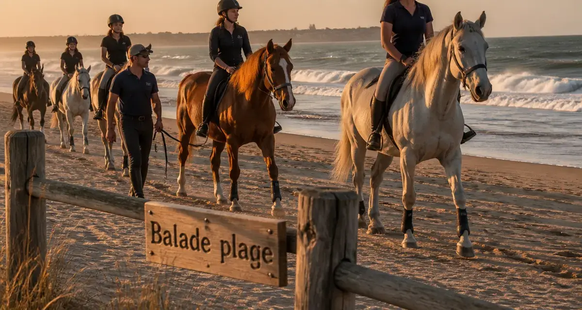 Balade à cheval sur la plage à La Rochelle : prix et cavaliers sur le sable