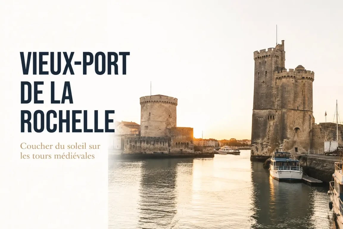 Que faire a la rochelle : le Vieux-Port et les tours médiévales au coucher du soleil