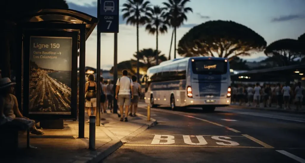 Horaires bus Île de Ré La Rochelle 2026, arrêt de la ligne 150 près de la gare routière
