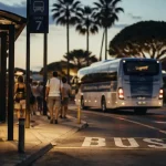 Horaires bus Île de Ré La Rochelle 2026, arrêt de la ligne 150 près de la gare routière