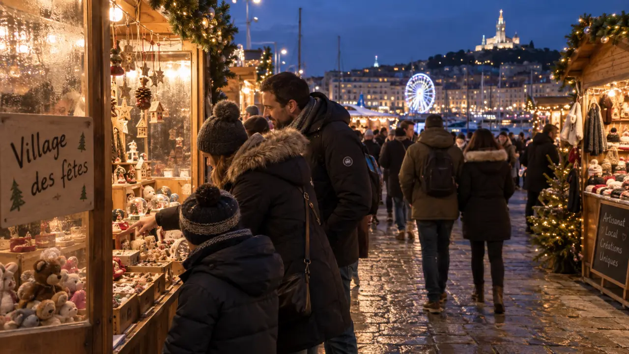 La Rochelle marché de noël : chalets illuminés près du Vieux Port
