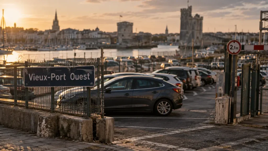 Parking du port la rochelle : Vieux-Port Ouest, entrée et voitures