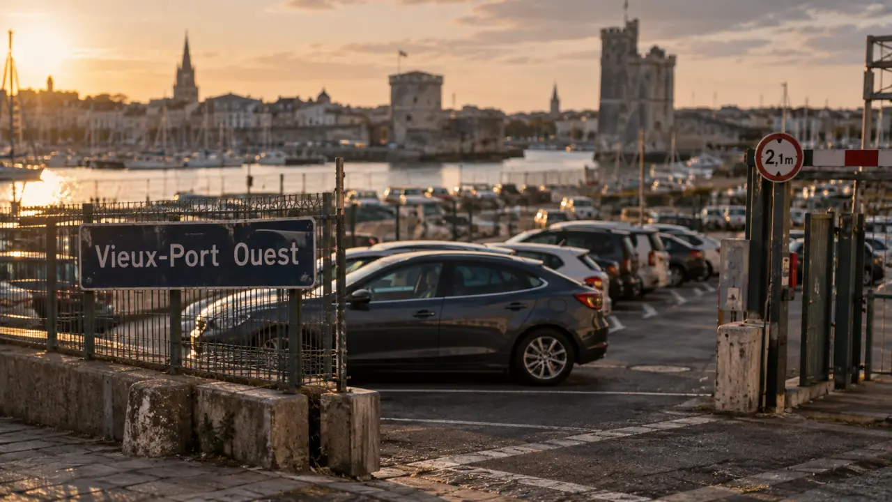 Parking du port la rochelle : Vieux-Port Ouest, entrée et voitures