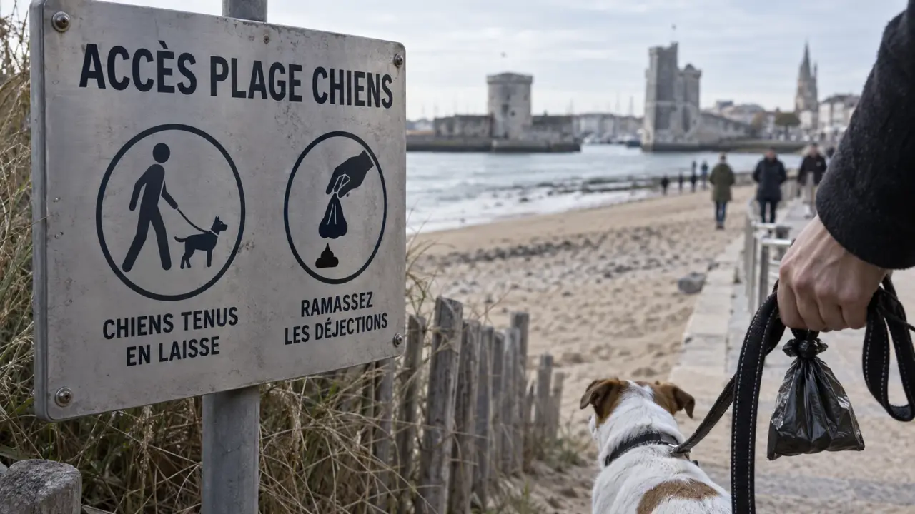 Plage autorisée aux chiens à La Rochelle : panneau et règles d’accès