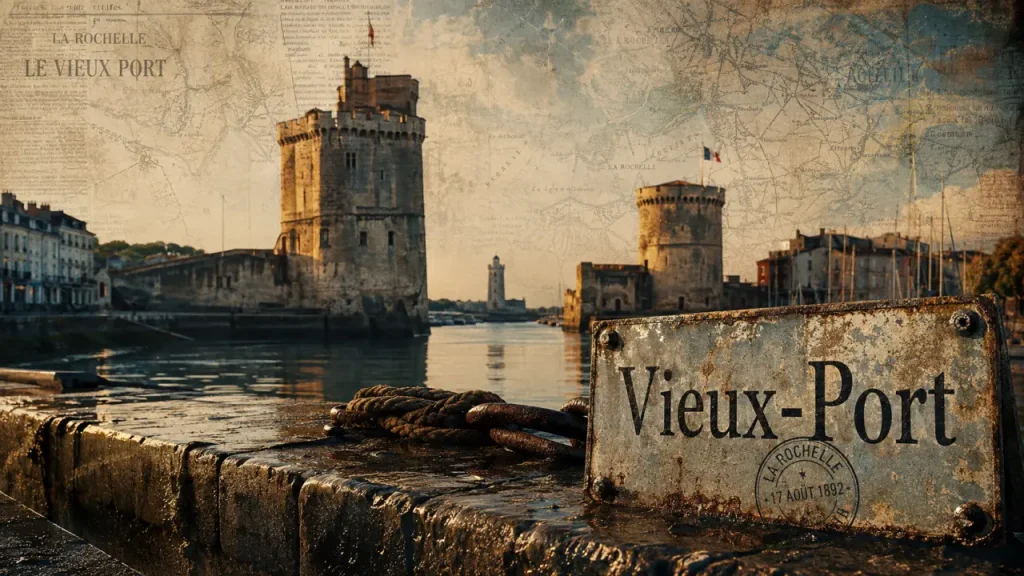 Port de La Rochelle histoire : Vieux-Port, tours et entrée du port