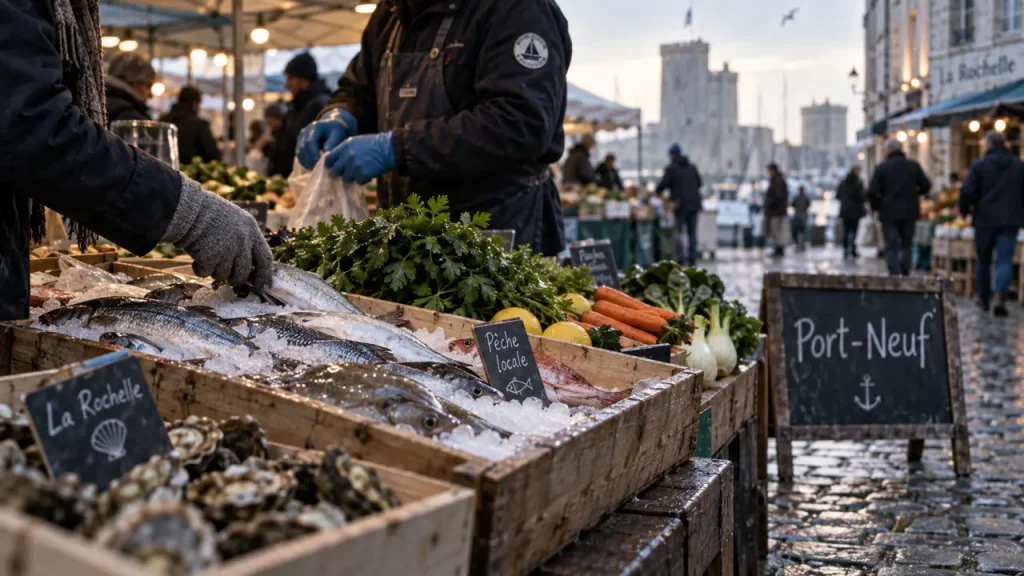 Marché à La Rochelle le jeudi : Port-Neuf, les Halles ou les puces selon votre programme