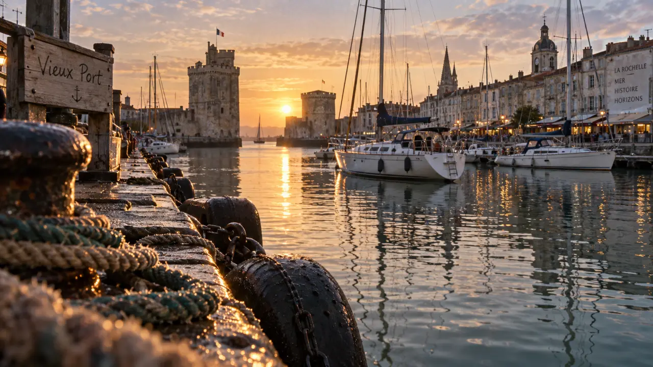 Photo du port de la rochelle, Vieux Port, quais et voiliers