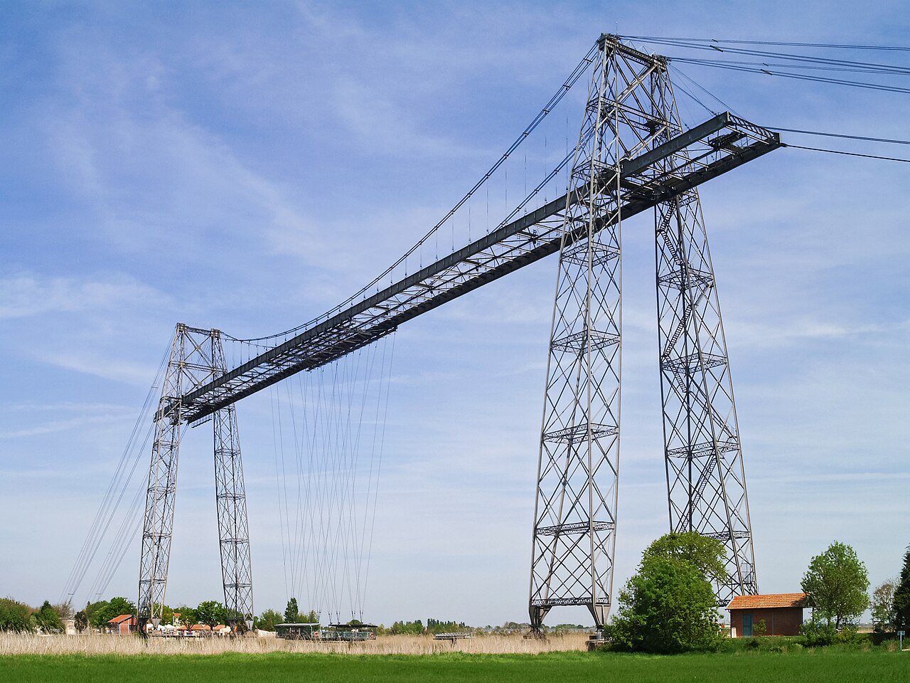 Pont transbordeur de Rochefort vu depuis la rive sud de la Charente